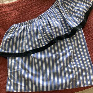 MILLY one shoulder stripe top